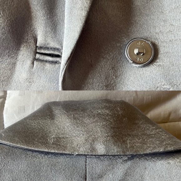 CINQ A SEPT Kylie Satin Blazer in Silver Size 00 NWT - Picture 14 of 15